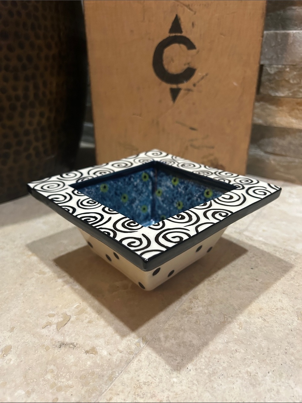 Vintage Steven McGovney Camarot whimsical ceramic bowl